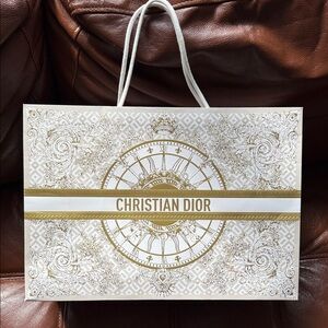 Dior Luxury Gold and White Tote